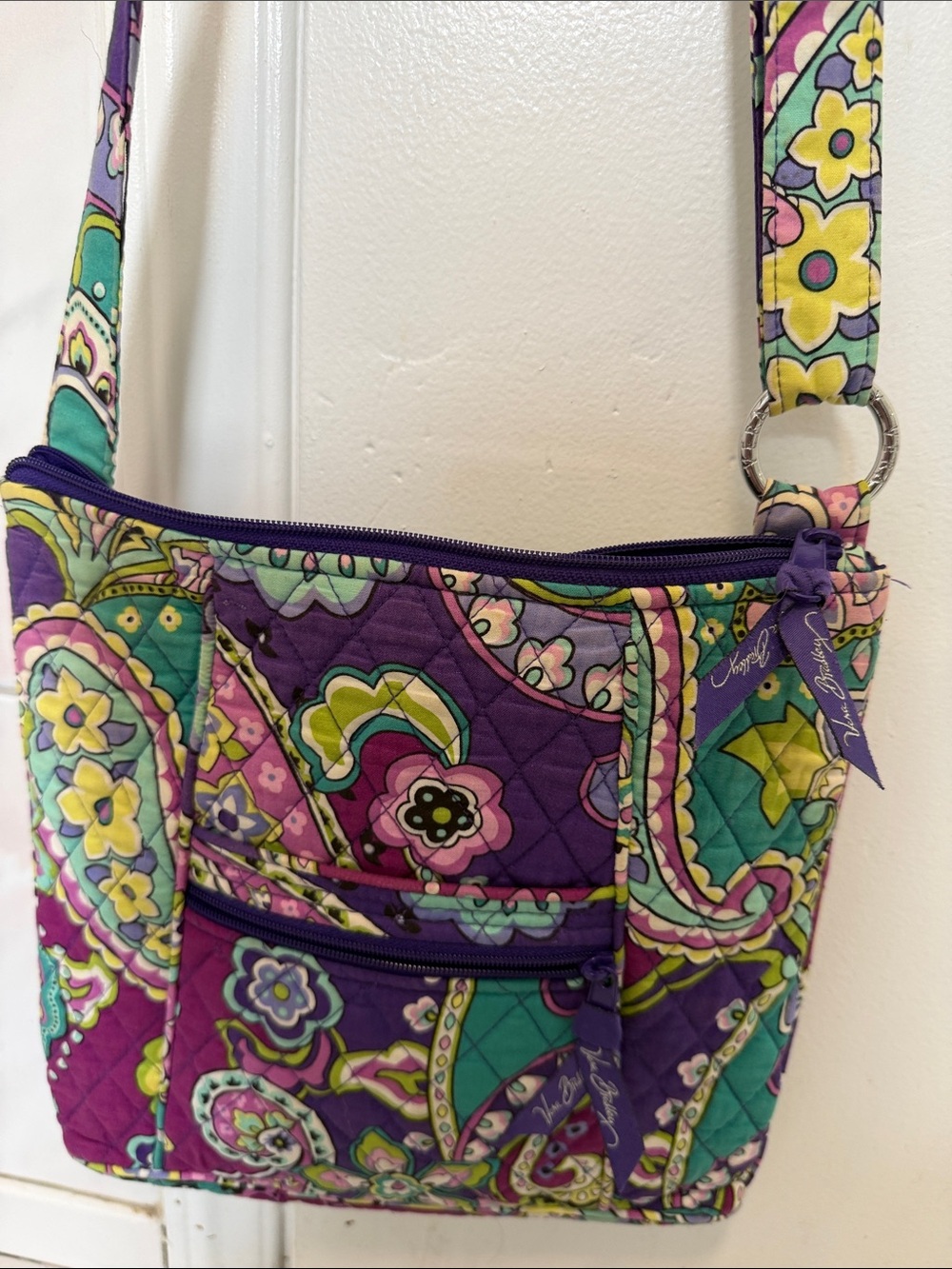Vera Bradley Heather Paisley Hipster Crossbody Bag Purse